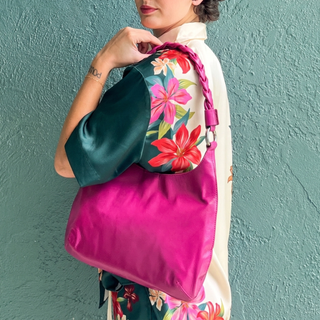 Cactus Flower Madison Leather Shoulder Bag