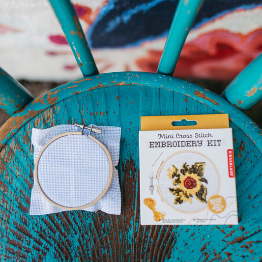 Mini Cross Stitch Embroidery Kit – Sunflower