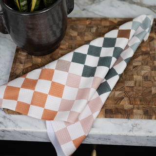 Autumn Checkers Tea Towel