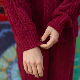 Red Cozy Chenille Hoodie