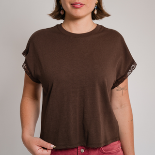 Marika Lace Trim Muscle Tee