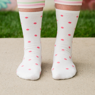 Pretty in Polka Dots Cashmere Blend Crew Socks