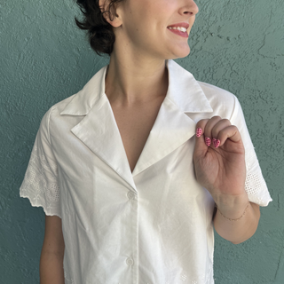Sandra Embroidered Top White