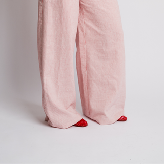 Straight Leg Linen Marine Layer Striped Pant