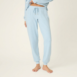 Western Blooms Dream Blue Banded Pants
