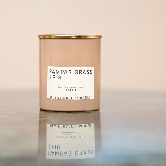 Pampas Grass Fig Candle Jar