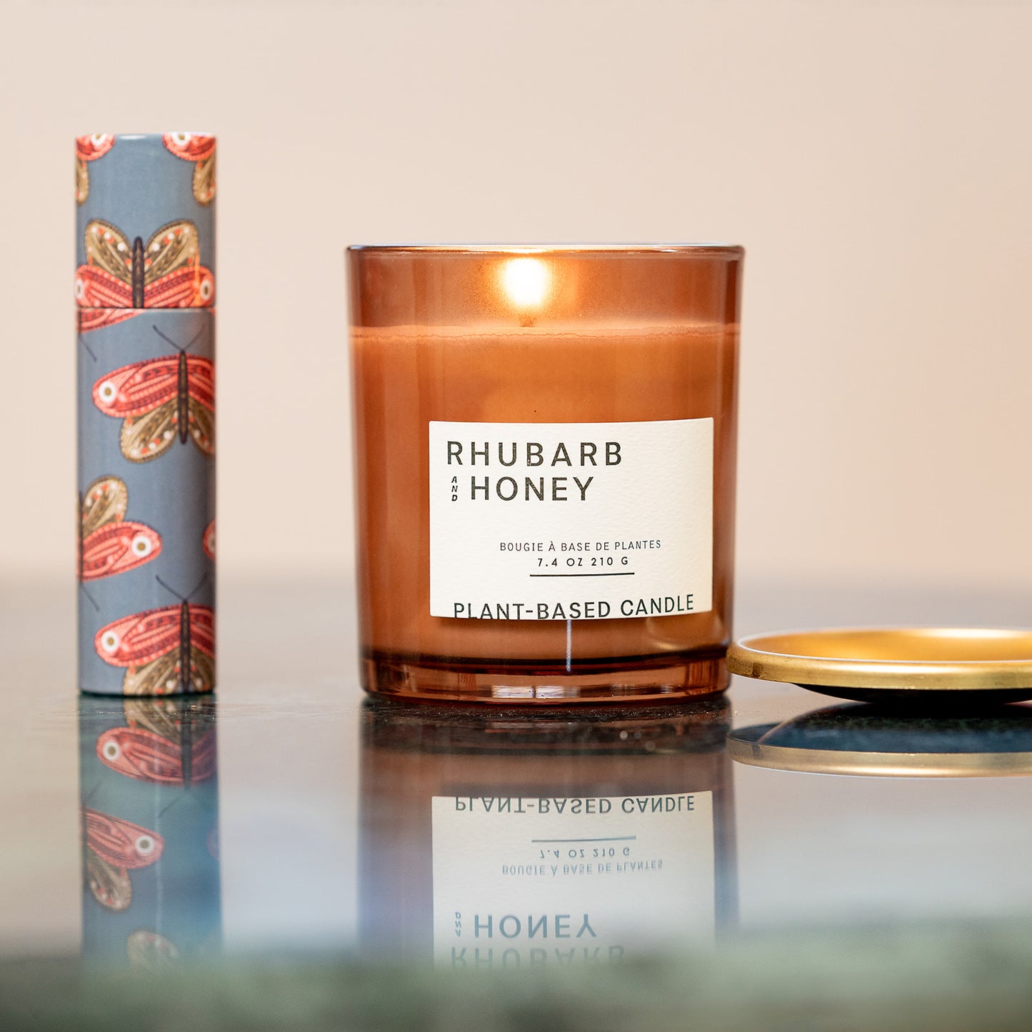 Rhubarb & Honey Candle Jar