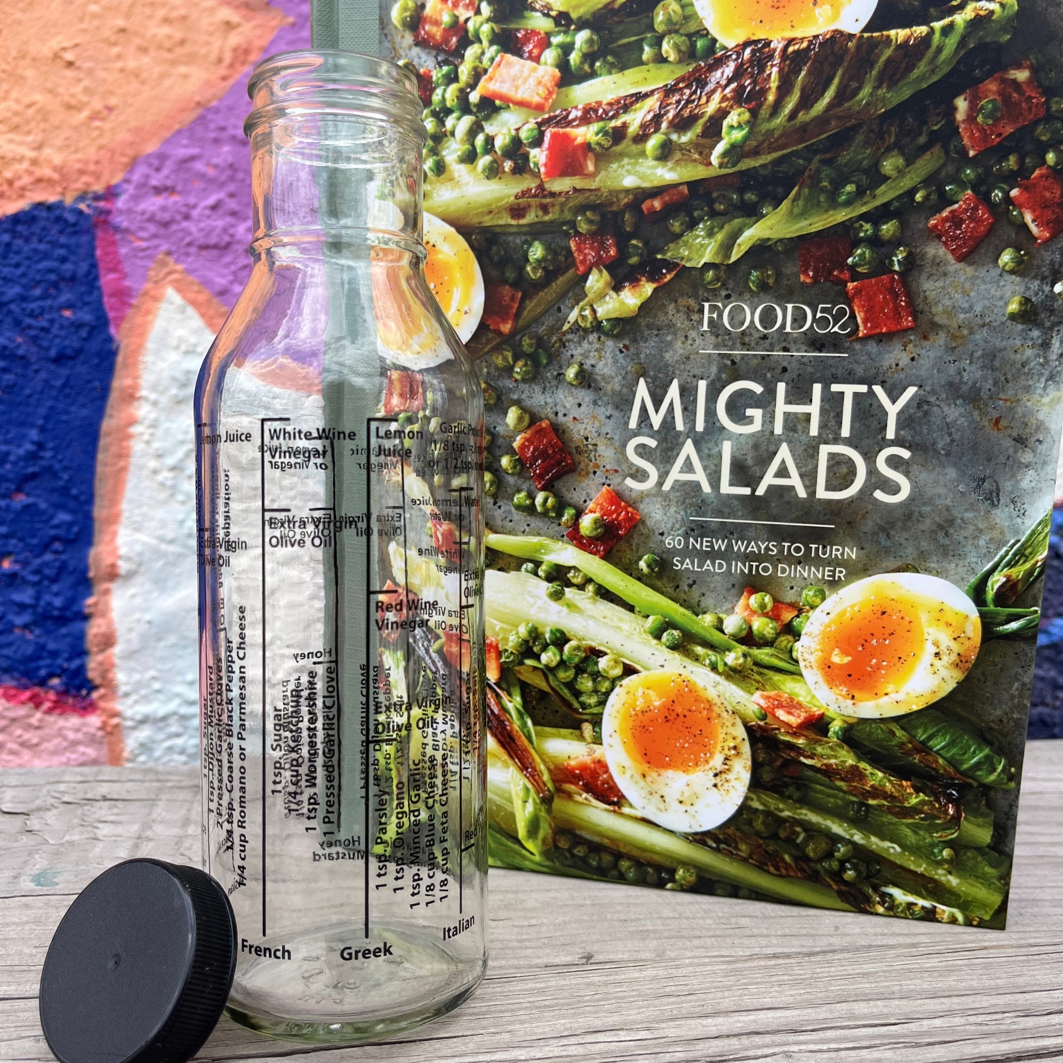 salad dressing bottle GET SDB-16 16 oz. Frosted Polycarbonate Salad Dressing / Juice Bottle and Lid Set